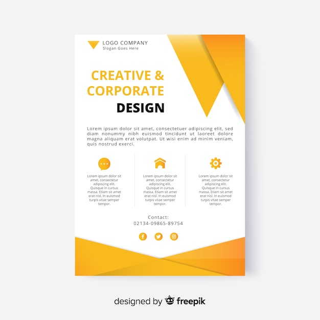 Abstract business flyer design