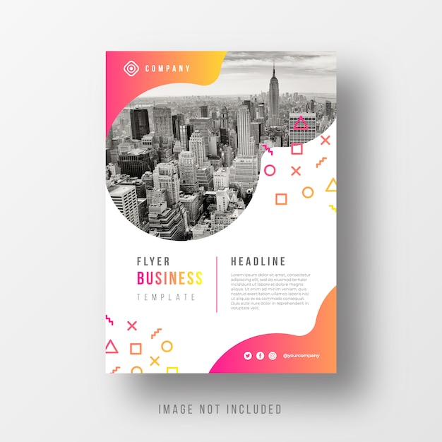 Free vector abstract business flyer template with gradient shapes