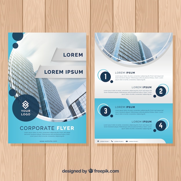 Free vector abstract business flyer template