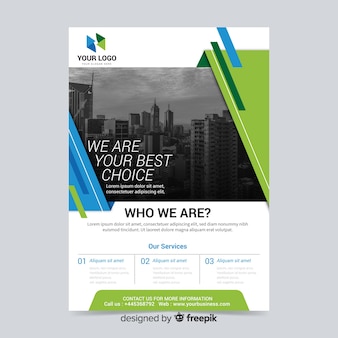 Abstract business flyer template