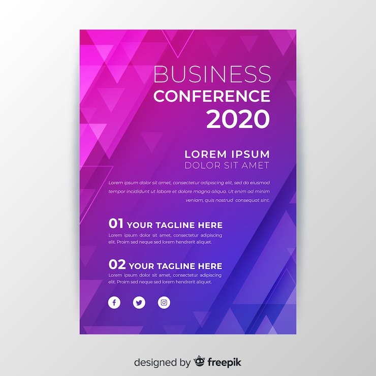 Free Vector abstract business flyer template
