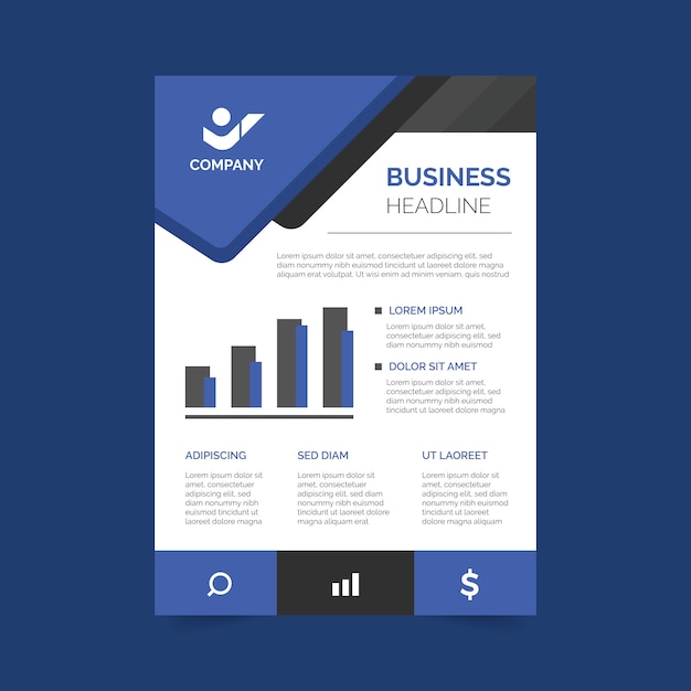 Free vector abstract business flyer template