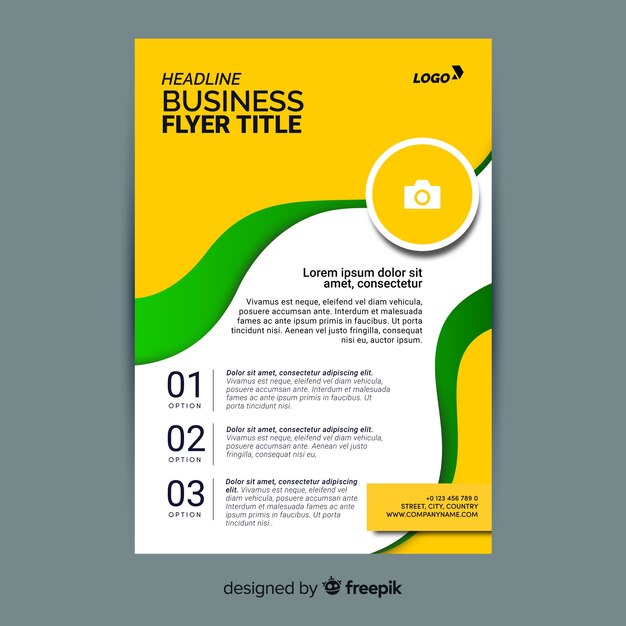 Abstract business flyer template