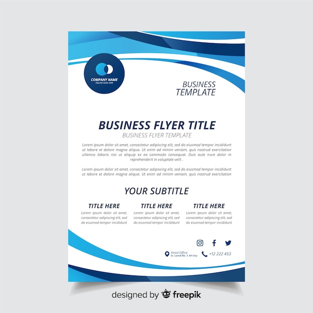 Free vector abstract business flyer template