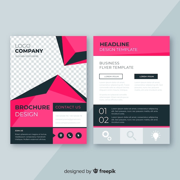 Free vector abstract business flyer template