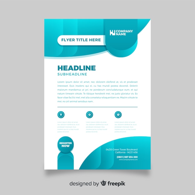 Abstract business flyer template