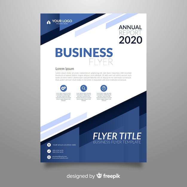 Free vector abstract business flyer template