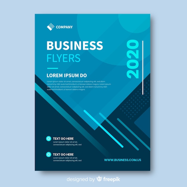 Free vector abstract business flyer template