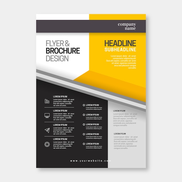 Free vector abstract business flyer template