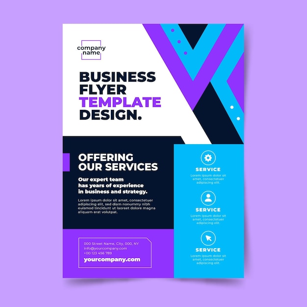 Abstract business flyer template