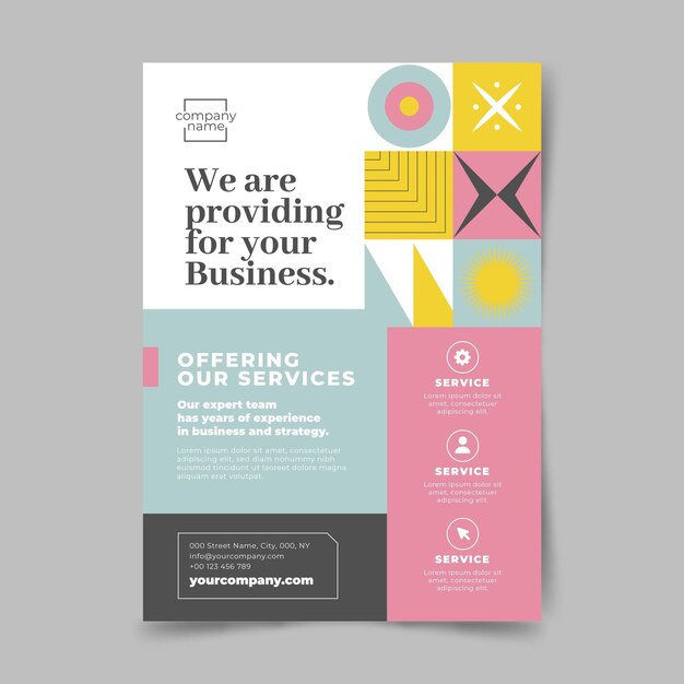 abstract business flyer template