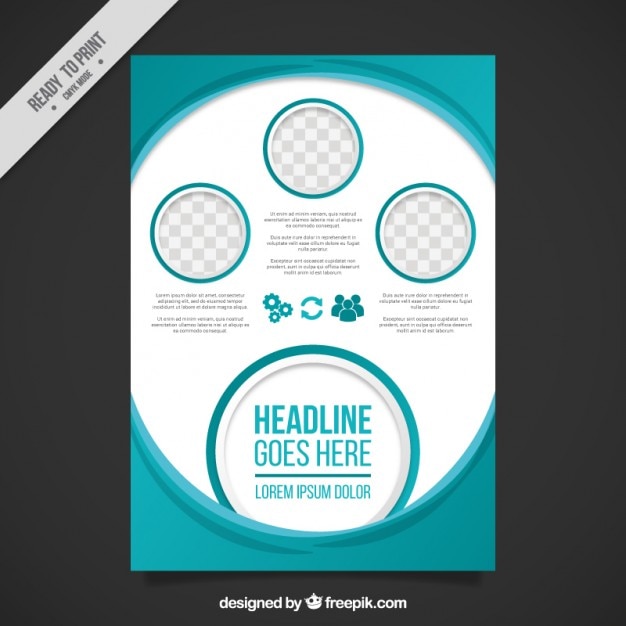 Free vector abstract business flyer with circles