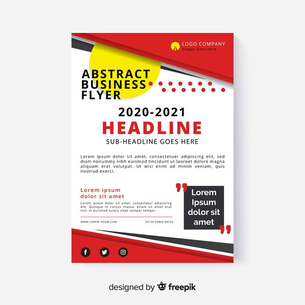 Abstract business flyer with corporate design