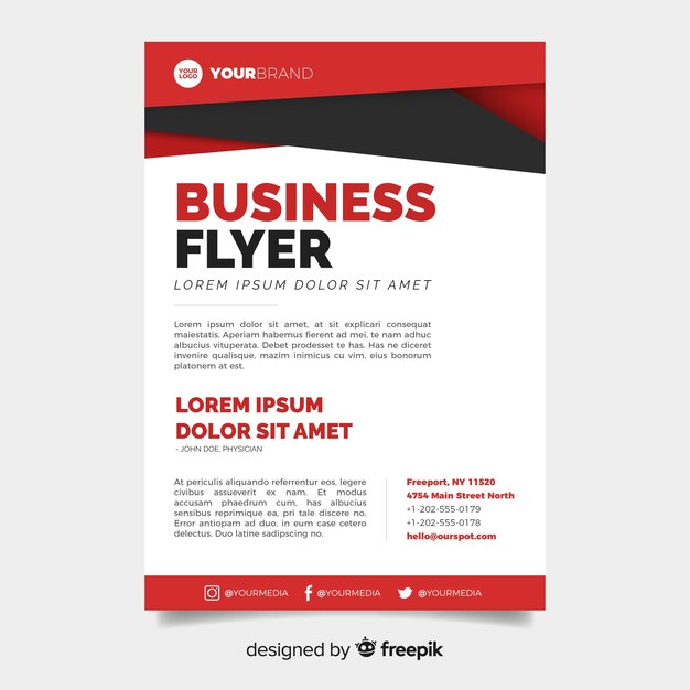 Abstract business flyer with modern design