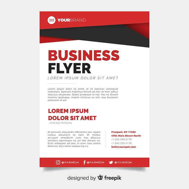 Abstract business flyer with modern design