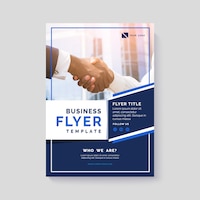 Abstract business flyer with photo