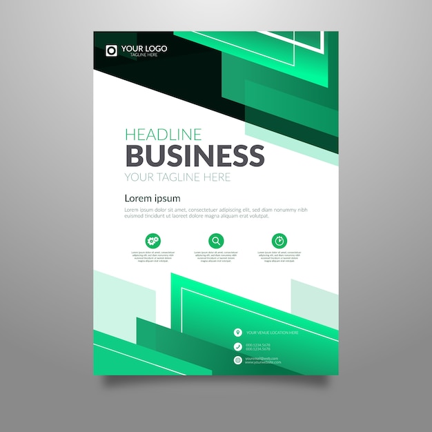 Free vector abstract business flyer