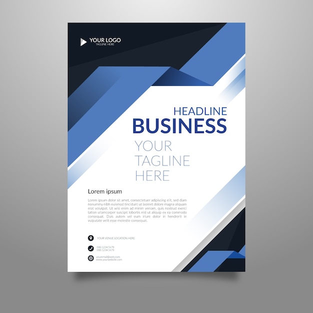 Free vector abstract business flyer