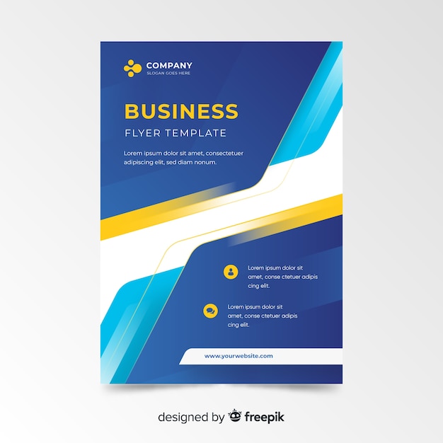 Free vector abstract business flyer