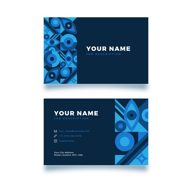 Abstract business identity card template