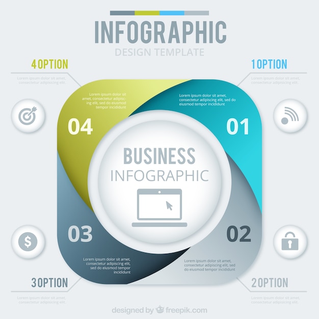 Абстрактные бизнес инфографики шаблон