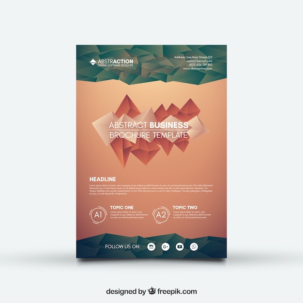 Free vector abstract business leaflet template