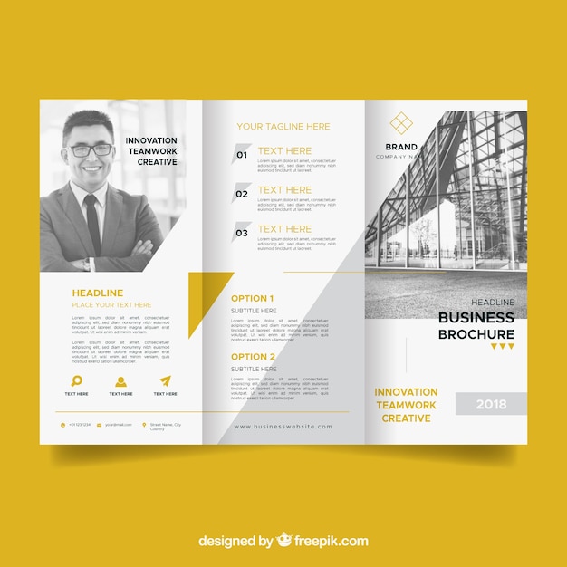 Free vector abstract business leaflet