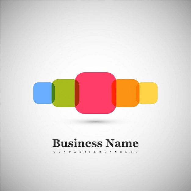 Abstract business logo with colorful cubes