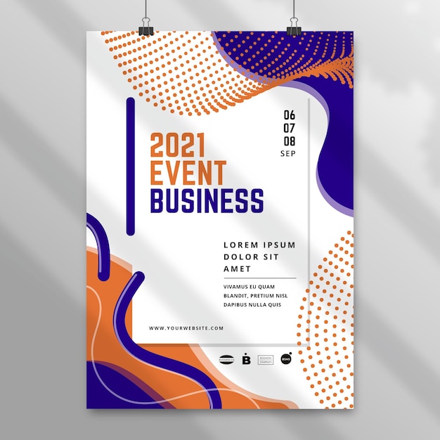 Free vector abstract business poster template