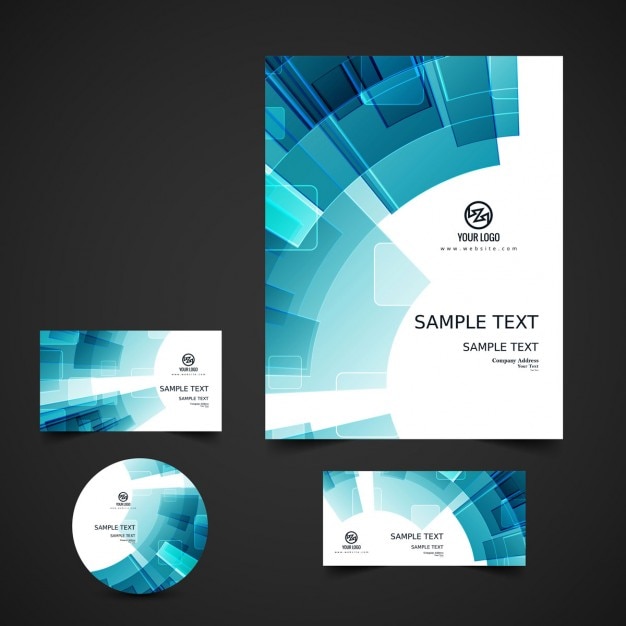 Abstract business stationery