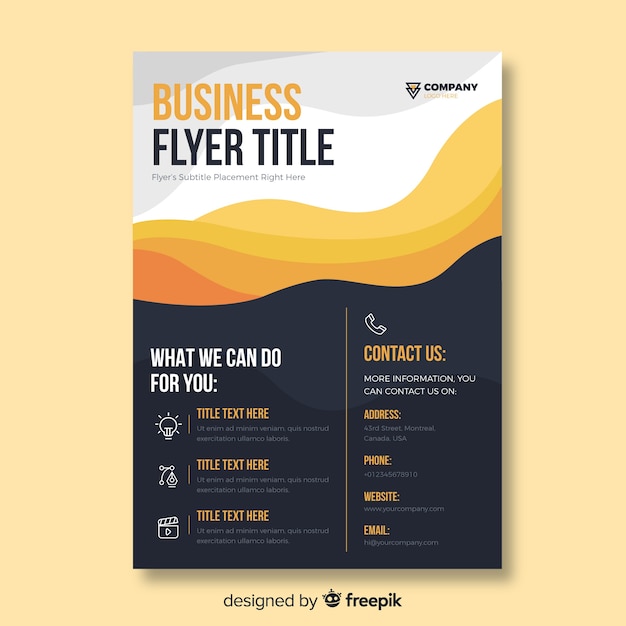 Free vector abstract bussiness flyer template