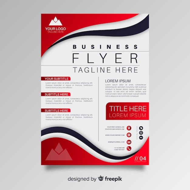 Free vector abstract bussiness flyer template