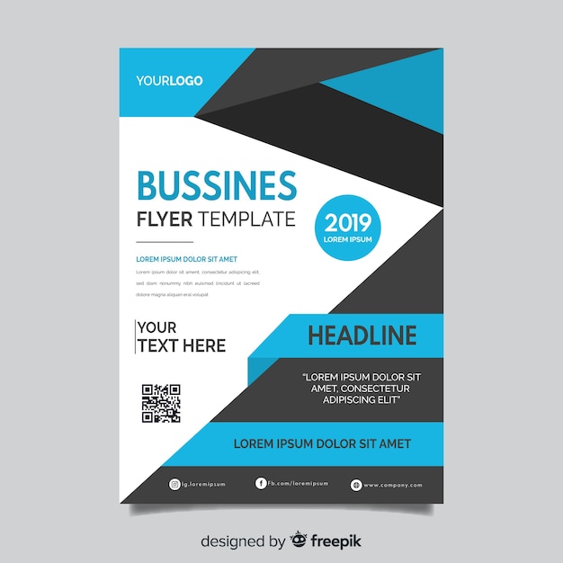 Free vector abstract bussiness flyer template