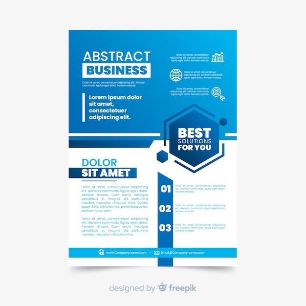 Free vector abstract bussiness flyer template