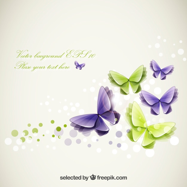 Free vector abstract butterflies template