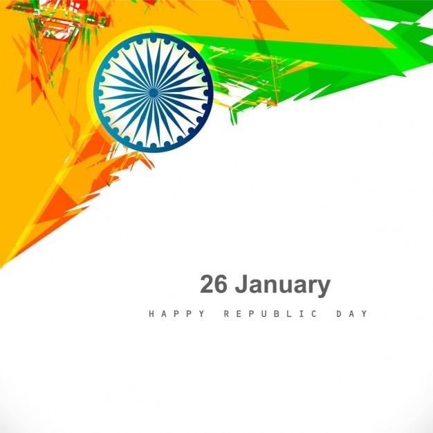 Free vector abstract card of republic day