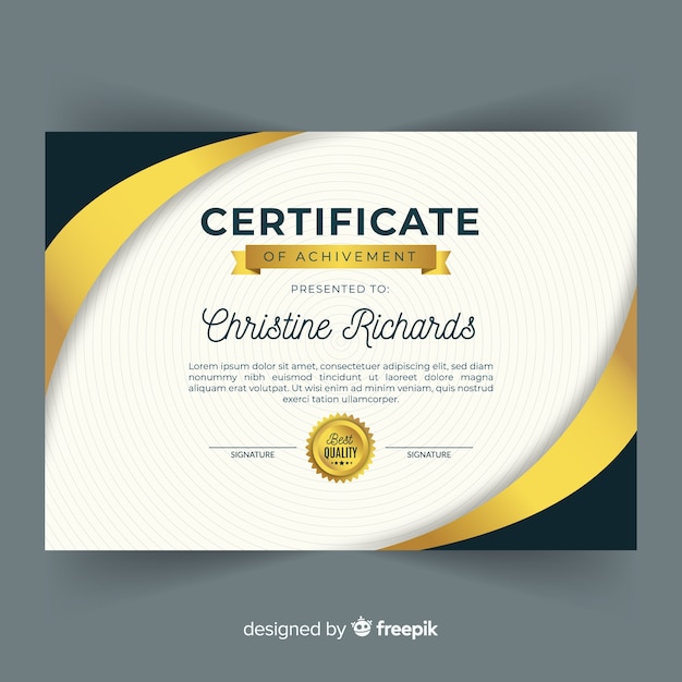 Abstract certificate template concept