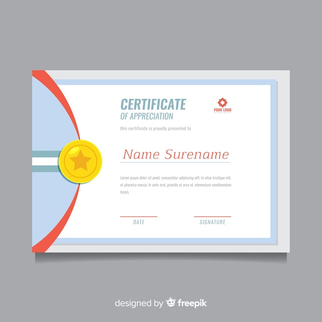 Abstract certificate template design