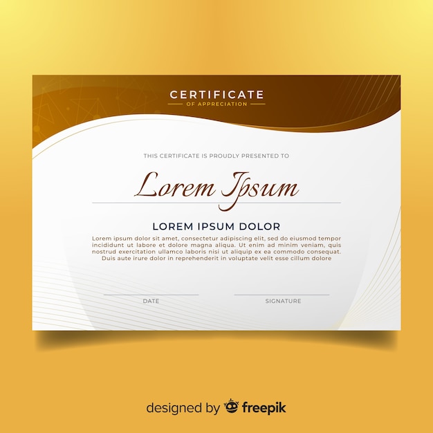 Abstract certificate template