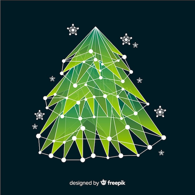 Free vector abstract christmas tree