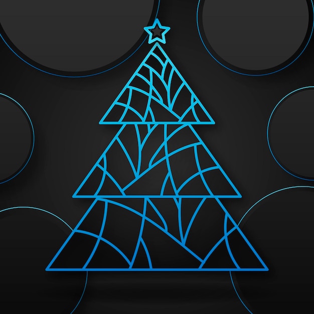Бесплатное векторное изображение Абстрактная рождественская елка