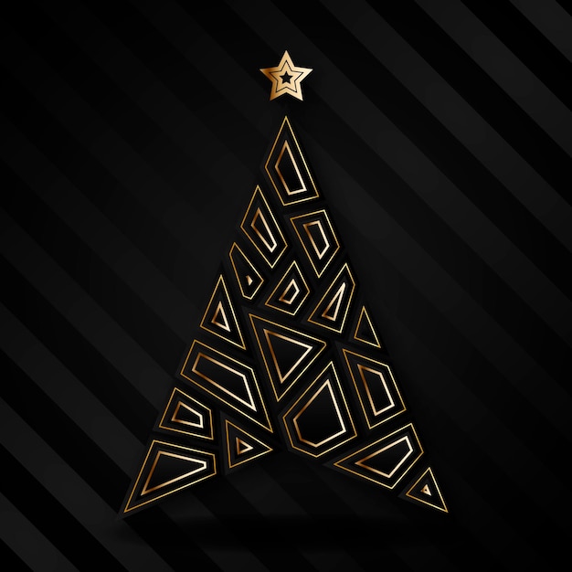 Free vector abstract christmas tree