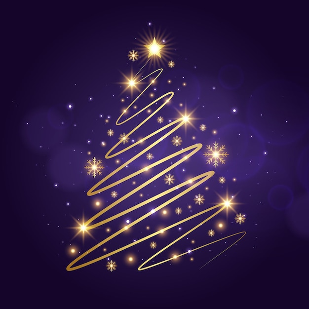 Free vector abstract christmas tree