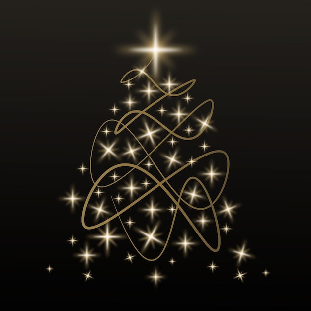 Free vector abstract christmas tree