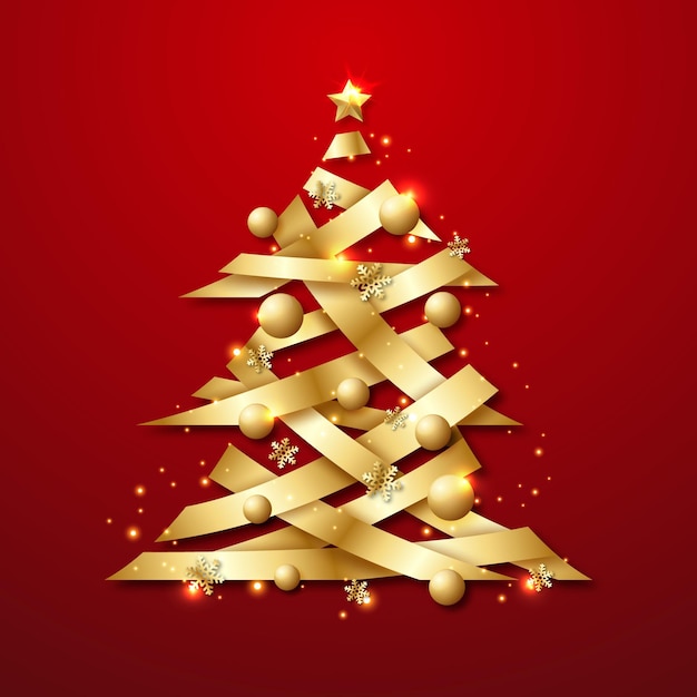 Free vector abstract christmas tree