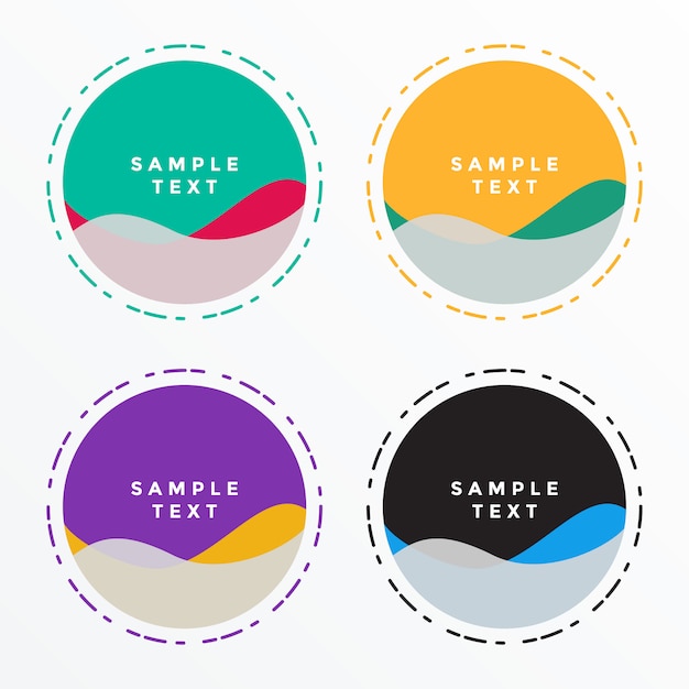 Free vector abstract circle shape banners set