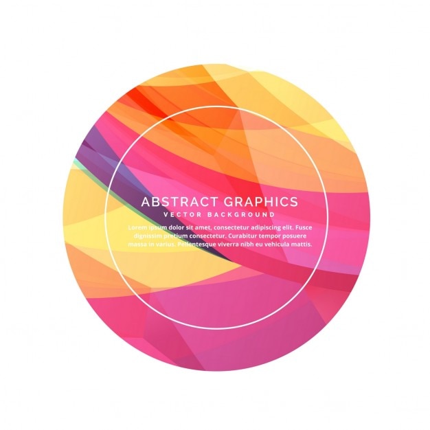 Free Vector abstract circle with text template
