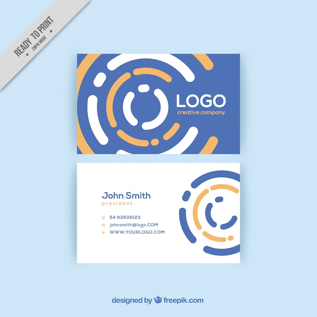 Free vector abstract circles corporate card