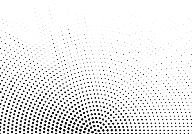 Free vector abstract circular decorative black dotted background