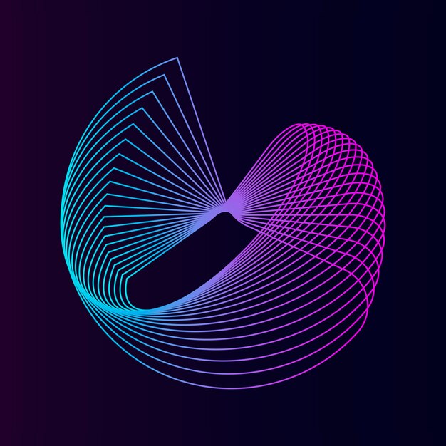 Abstract circular geometric element vector